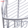 Bath Storage Rack Wall Shelf Mounted 2 Layer Aluminium Bathroom Corner Rack With Metal Shower Caddy