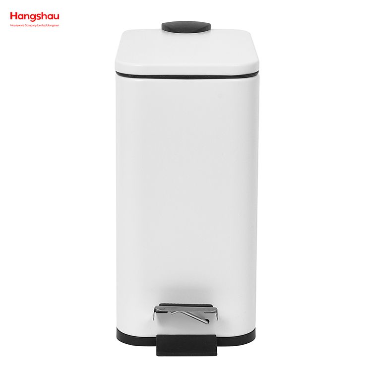 Bathroom Hotel Dust Bin Foot Pedal Dustbin With Rubbish Bin Garbage Kitchen Office Trash Can Iron Rectangular Pedal Bin 