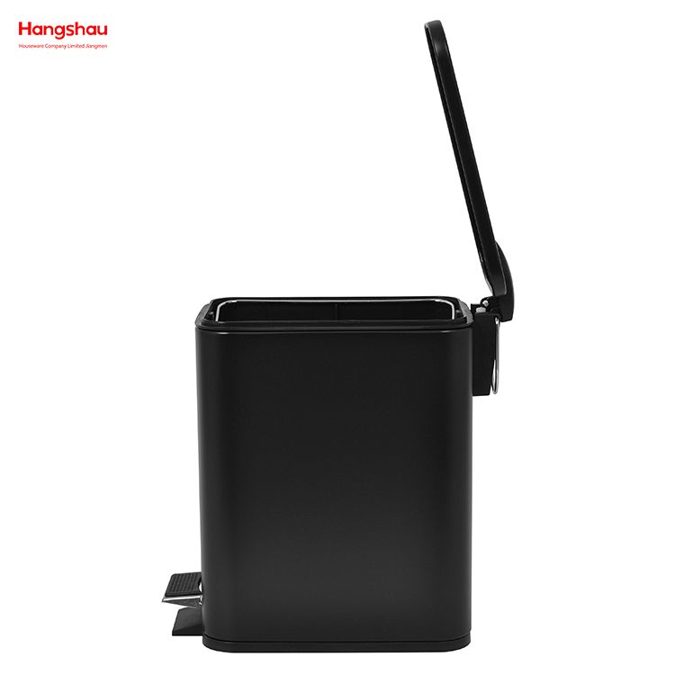 Hotel Dust Bin Foot Pedal Dustbin With Rubbish Bin Garbage Kitchen Office Trash Can Iron Rectangular Pedal Bin 