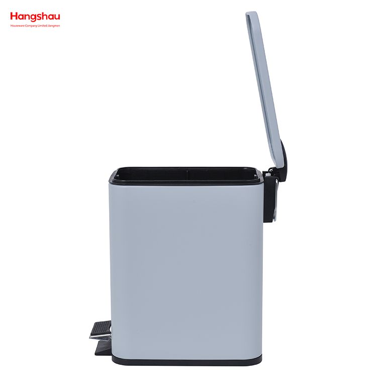 Household Office Trash Can Iron Rectangular Pedal Bin Kitchen Bathroom Foot Pedal Dustbin With Rubbish Bin Garbage Hotel Dust Bin