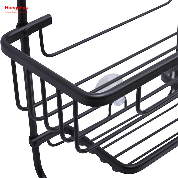 3 Layer Wall Mounted Hanging Basket Bathroom Aluminum Hanger Wall Mounted Bathroom Accessories Shower Caddy In Aluminum Bathroom Shelf Anti-rust Durable