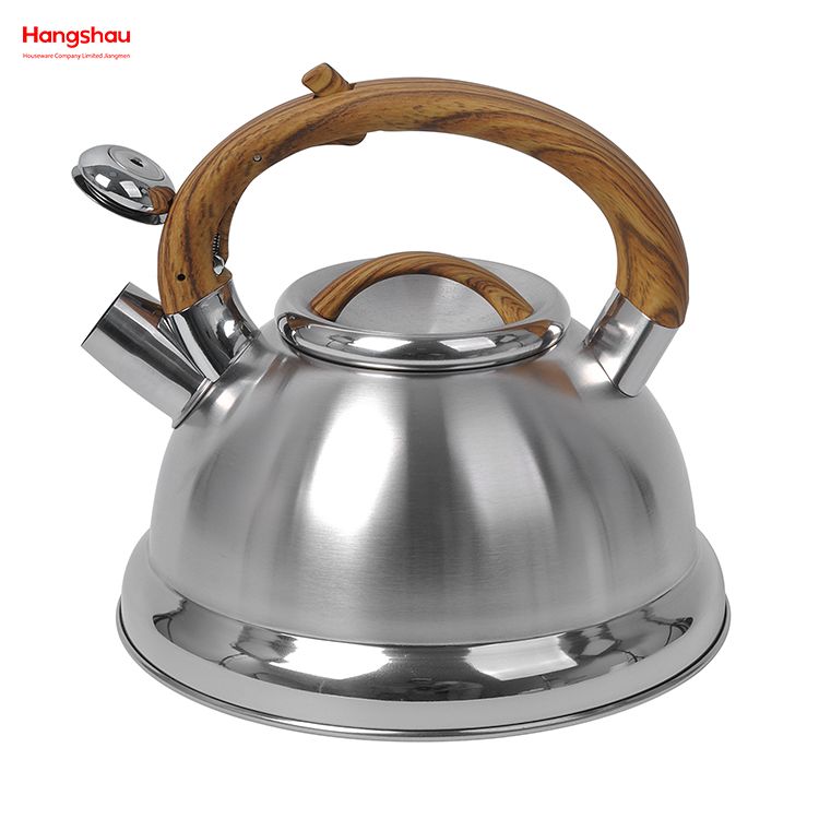 Simulation Wooden Handle Painting Tea Kettle Stainless Steel Wholesale Custom Arabic Camping Hotel Stove Top Pour Over Pot Hot Water Coffee Whistling 