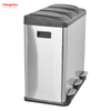 60L Stainless Steel Kitchen Garbage Classification Waste Cafeteria Sorting Garbage Bins Sealing And Odor Prevention Environment protection Classification Recycle Bin
