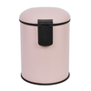 5L Galvanized Steel Round Garbage Trash Bin For Kitchen Waste Office Trash Can Colorful Silent Closing Foot Pedal Dustbin