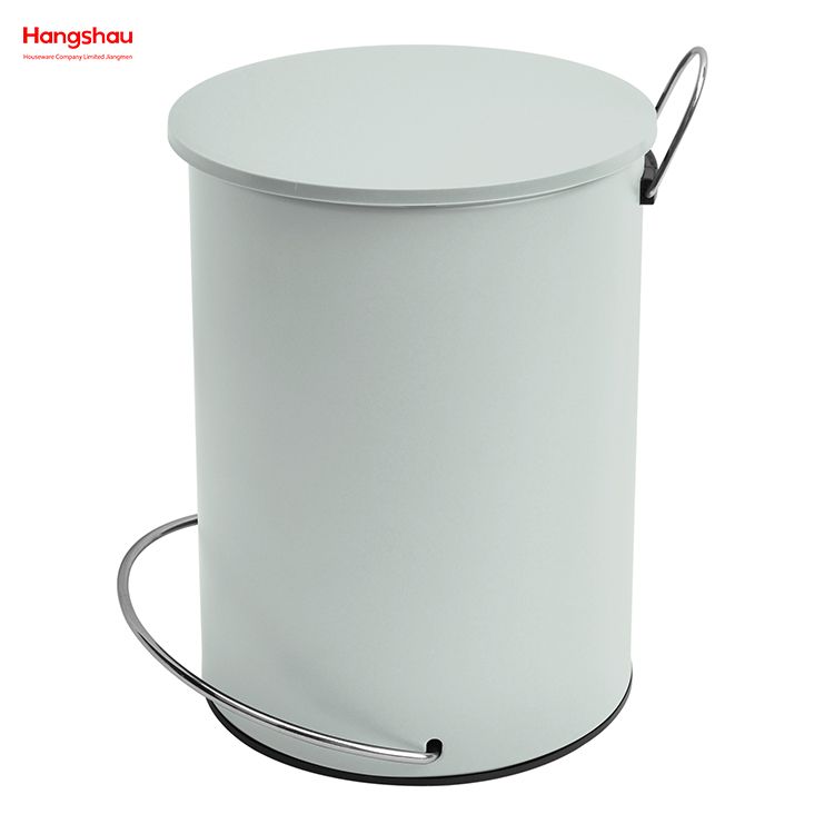 3L Patent Design Simple Foot Pedal Household Pedal Waste Bin For Indoor Trash Can Bathroom Metal Trash Can Powder Coating Morden Style Dustbin Garbage Can Dust Bins