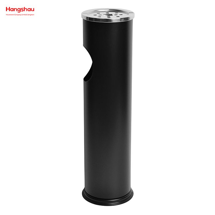 8L Small Round Ashtray Dustbin Metal With An Ashtray In The Hotel LobbyTrash Can Ashtrays in Public Places Waste Bins Smoking Area Trash Can Stainless Steel