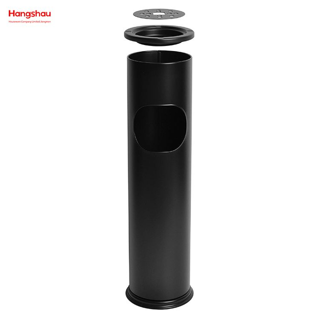 8L Ashtrays in Public Places Waste Bins Smoking Area Trash Can Stainless Steel Small Round Ashtray Dustbin Metal With An Ashtray In The Hotel LobbyTrash Can