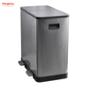 60L Sealing And Odor Prevention Environment protection Classification Trash Can Kitchen Garbage Classification Waste Cafeteria Sorting Garbage Bins Stainless Steel