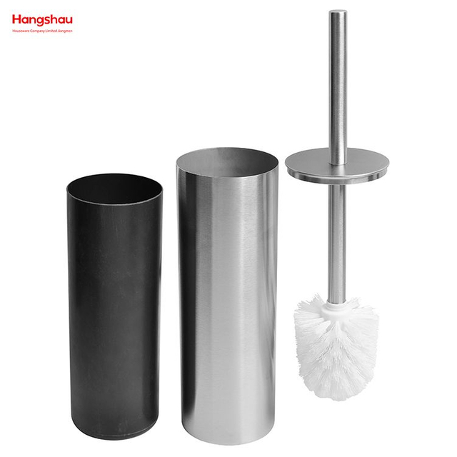 Household Bathroom Stainless Steel 304# Toilet Brush Holder Matte Toilet Cleaning Brush Holder Wc Clean Brush Holder