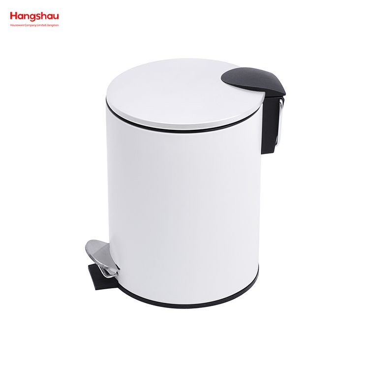 3L Office Pedal Waste Bin For Indoor Trash Can Small Trash Can Bedroom Household Plastic Foot Pedal Dust Bins Bathroom Simple Dustbin Garbage Can 