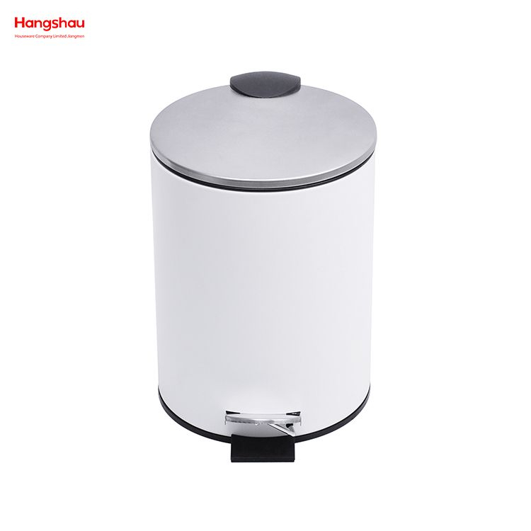 3L Toilet Pedal Waste Bin For Indoor Trash Can Office Small Trash Can Bedroom Household Plastic Foot Pedal Dust Bins Bathroom Simple Dustbin Garbage Can 