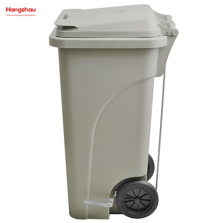 120L Big Trash Can With Square Waste Bin Square Dust Can Wheelie Bin Residential Trash Cans Ecofriendly Trash Bins For Parks 