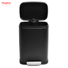 5L Square Metal Powder Coating Waste Bin Dust Bins Pedal Morden Style Dustbin Garbage Can Household Bathroom Trash Can For Indoor Trash Can 