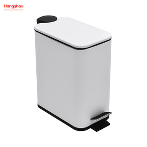 5L Waste Bin Dust Bins Pedal Morden Style Dustbin Garbage Can Household Square Bathroom Trash Can For Indoor Trash Can Metal 