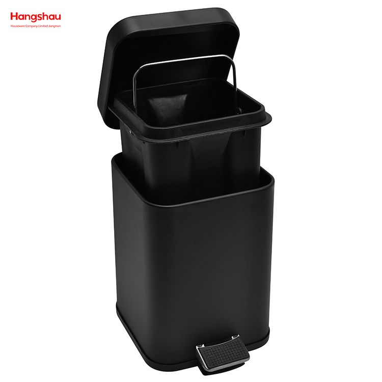 3L Stainless Steel Square Pedal Bin with Soft Close Bathroom/bedroom/office Device High Quality Trash Can with Foot Pedal Dustbin Pedal Bin Garbage Can