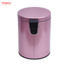 5L Lacquer Spraying Bedroom Household Round Pedal Bin Office Bathroom Simple Dustbin Garbage Can Round Foot Pedal Dust Bins Stainless Steel 