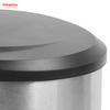 5L Dustbin Houseware Products Stainless Steel Pedal Trash Bin With Plastic Cover Closing Slowly And Mutely Round Trash Bin Waste Bin 