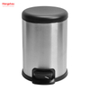 Modern Houseware Products Stainless Steel 410# 3L Pedal Trash Bin With Plastic Cover Closing Slowly And Mutely Round Trash Bin Waste Bin Dustbin