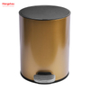 7L Bathroom Pedal Bin Stainless Steel Foot Pedal Waste Bin with Operated Round Shaped Indoor Kitchen Food Trash Can