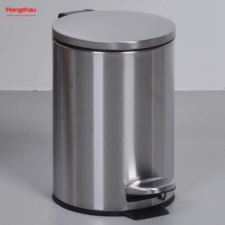 Hotel/Home/Bathroom Footpedal Stainless Steel Garbage Bin Household Pedal Bin Bathroom Trash Bin