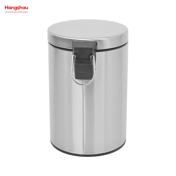 Circular High-quality Stainless Steel Trash Can Household Pedal Bin Bathroom Trash Bin