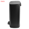 50L Office Lobby Stainless Steel For Kitchen Waste Bin Trash Can Garbage Trash Bin Hotels Cafeteria Custom Colorful Rectangular Foot Pedal Dustbin Large Capacity 