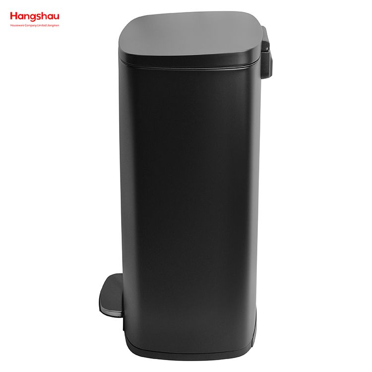 50L Office Lobby Stainless Steel For Kitchen Waste Bin Trash Can Garbage Trash Bin Hotels Cafeteria Custom Colorful Rectangular Foot Pedal Dustbin Large Capacity 