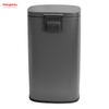 30L Cafeteria Custom Colorful Rectangular Silent Closing Foot Pedal Dustbin Lobby Stainless Steel Garbage Trash Bin For Kitchen waste Office Trash Can