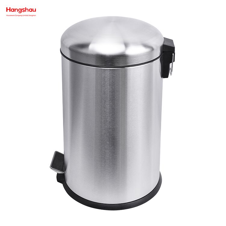20L Household Stainless Steel Round Pedal Bin B Waste Bins Genre Dustbin Garbage Can athroom Inner Bucket Trash Bin with Step Pedal for Office And Kitchen Use