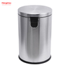 20L Stainless Steel Round Pedal Bin Household Bathroom Inner Bucket Trash Bin with Step Pedal for Office And Kitchen Use Waste Bins Genre Dustbin Garbage Can