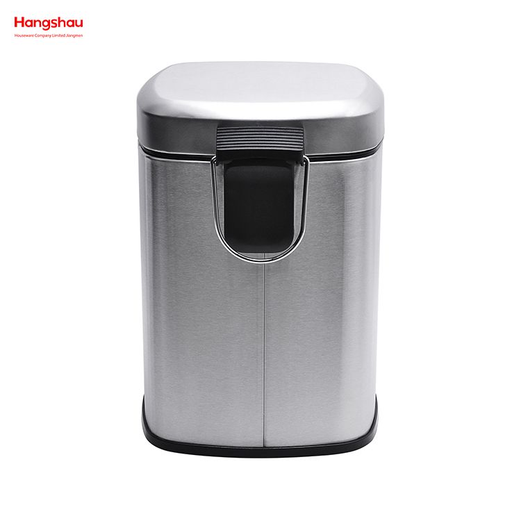 6L Square Stainless Steel Foot Pedal Dustbin Hotel Dust Bin Stainless Steel Foot Pedal Dustbin With Rubbish Bin Garbage For Kitchen Hotel Office Trash Can