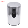 12L Household Kitchen Bathroom Round Stainless Steel Polish Trash Can With Foot Pedal Trash Bin Garbage Can Mirror Polishing Shape Soft Closing Waste Bin Dustbin 