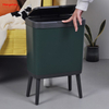 15L New Style Household High Bin With Stand Large Capacity Kitchen And Toilet Trash Can With Lid And No Need To Bend Over