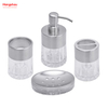 PP Family Soap Dispenser Toothbrush Holder Tumbler Soap Dish Bathroom Accessories Luxury Set Transparent Plastic Luxury 