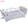 Countertop Dish Rack Cup Holder Alloy Dish Rack over Sink Organizer Metal Drying Dish Tray Rack Kitchen Double Deck Aluminum Stand Dish Rack 