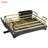 Metal Drying Plastic Dish Tray Rack Kitchen Stand Dish Rack Countertop Dish Rack Cup Holder Black Golden Aluminum Alloy Dish Rack over Sink Organizer 