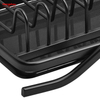 Black Powder Coated Aluminum Alloy Dish Rack Plastic Dish Tray Rack Kitchen Stand Dish Rack Countertop Dish Rack Cup Holder 