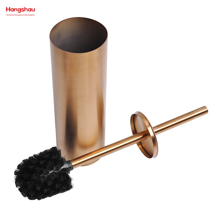 Rose Golden Bathroom Stainless Steel Toilet Brush Holder Matte Toilet Cleaning Brush Holder Wc Clean Brush Holder