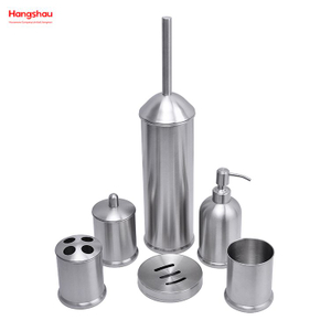 Bathroom Accessories Luxury Set Toiletbrush Holder Ceramic Luxury Family Soap Dispenser Toothbrush Holder Tumbler Soap Dish 