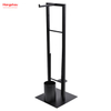Black Powder Coated Standing Metal Toilet Brush Holder Metal Free Standing Toilet Brush And Paper Holder 