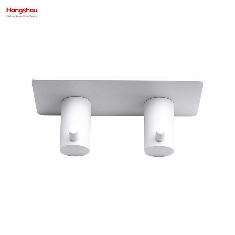 Bathroom Metal Hooks for Wall Two Hooks Stainless Steel Sticky Hook Adhesive Wall Hanging Hook with Dual Adhesive Tape 