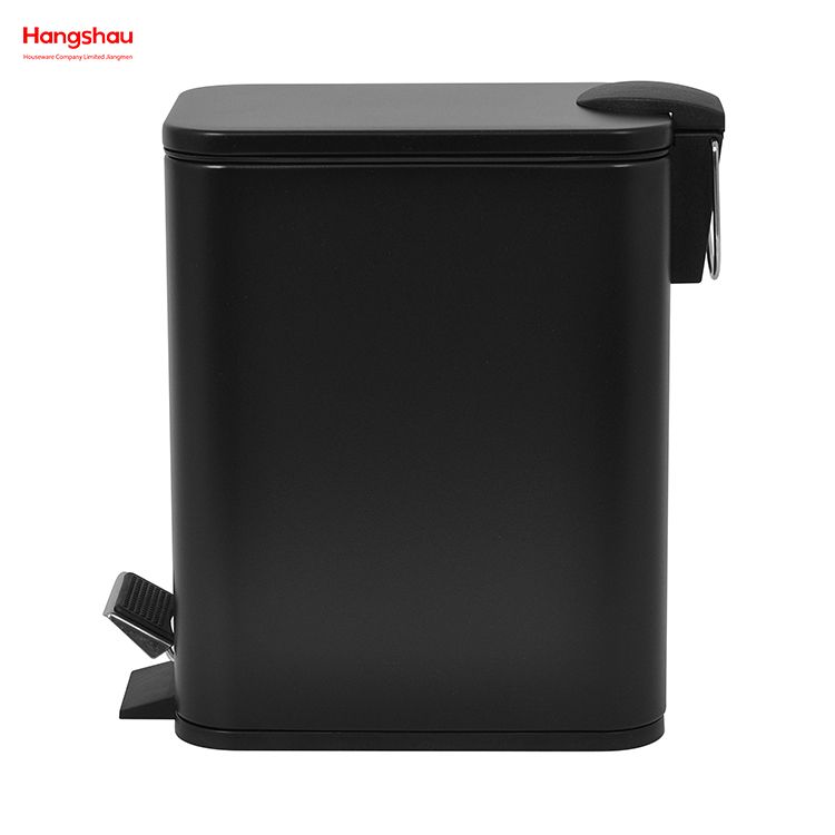 Hotel Dust Bin Foot Pedal Dustbin With Rubbish Bin Garbage Kitchen Office Trash Can Iron Rectangular Pedal Bin 
