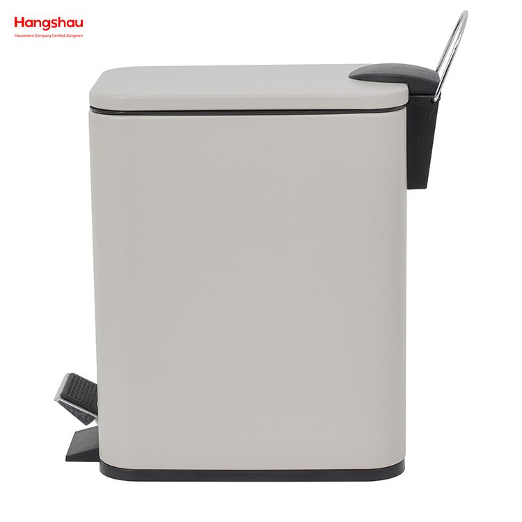 Office Trash Can Iron Rectangular Pedal Bin Kitchen Bathroom Foot Pedal Dustbin With Rubbish Bin Garbage Hotel Dust Bin