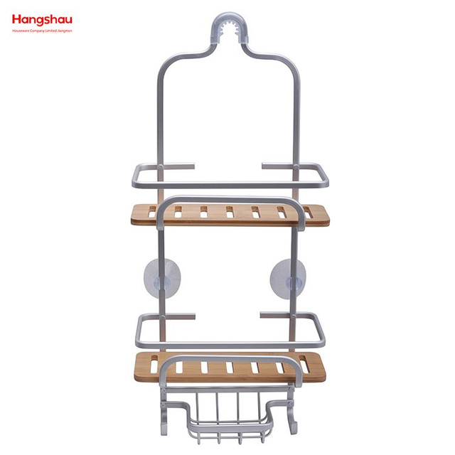 Aluminum Hanger Storage Rack 3-tier Shower Caddy Shelf Basket Shower Caddy Over The Door With Bathroom 