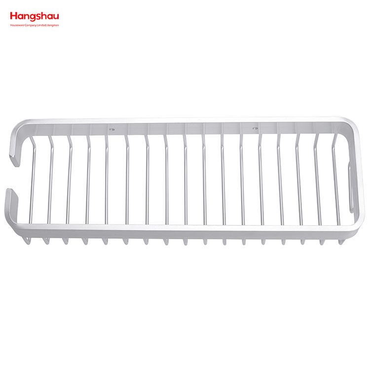 Aluminium Bathroom Corner Rack With Metal Rectangular Shape Shower Caddy Bath Storage Rack Wall Shelf Wall Mounted Bracket