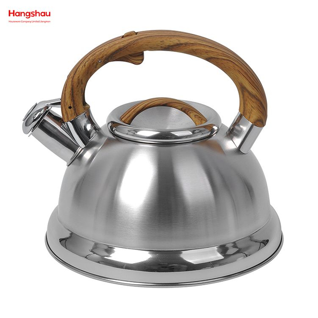 Simulation Wooden Handle Painting Tea Kettle Stainless Steel Wholesale Custom Arabic Camping Hotel Stove Top Pour Over Pot Hot Water Coffee Whistling 