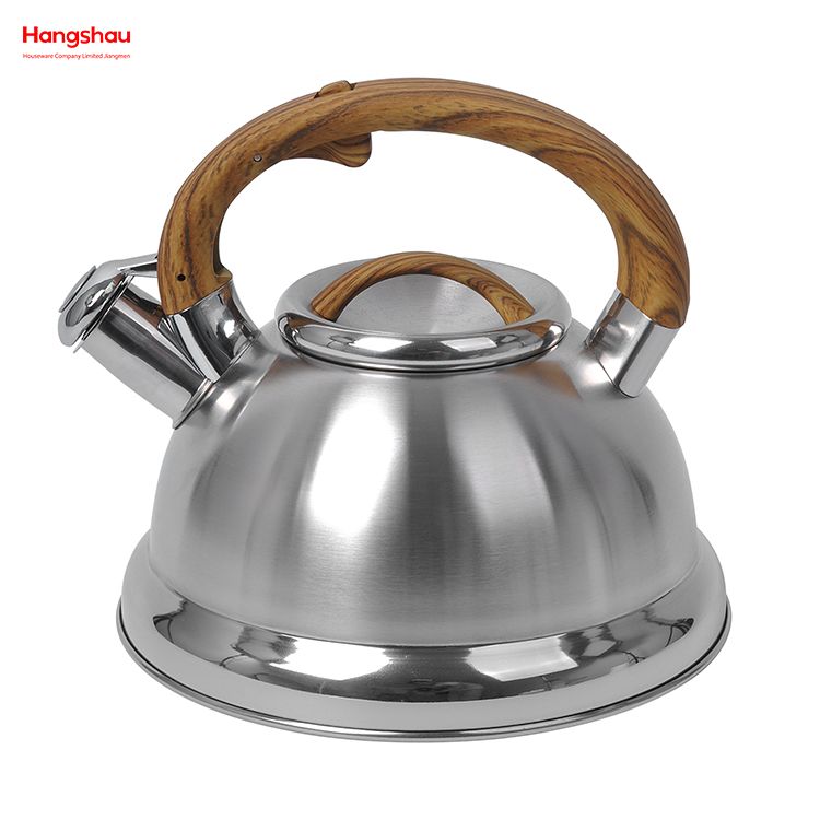 Simulation Wooden Handle Painting Tea Kettle Stainless Steel Wholesale Custom Arabic Camping Hotel Stove Top Pour Over Pot Hot Water Coffee Whistling 