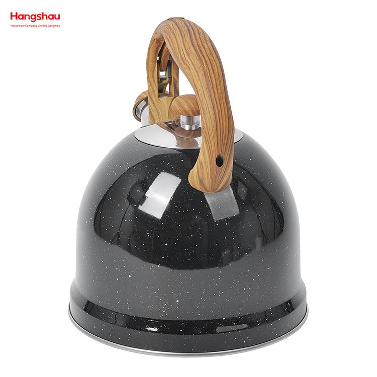 Simulation Wooden Handle Painting Hot Water Tea Pot Stainless Steel Water Kettle Tea Kettle Whistling Kettle For Home