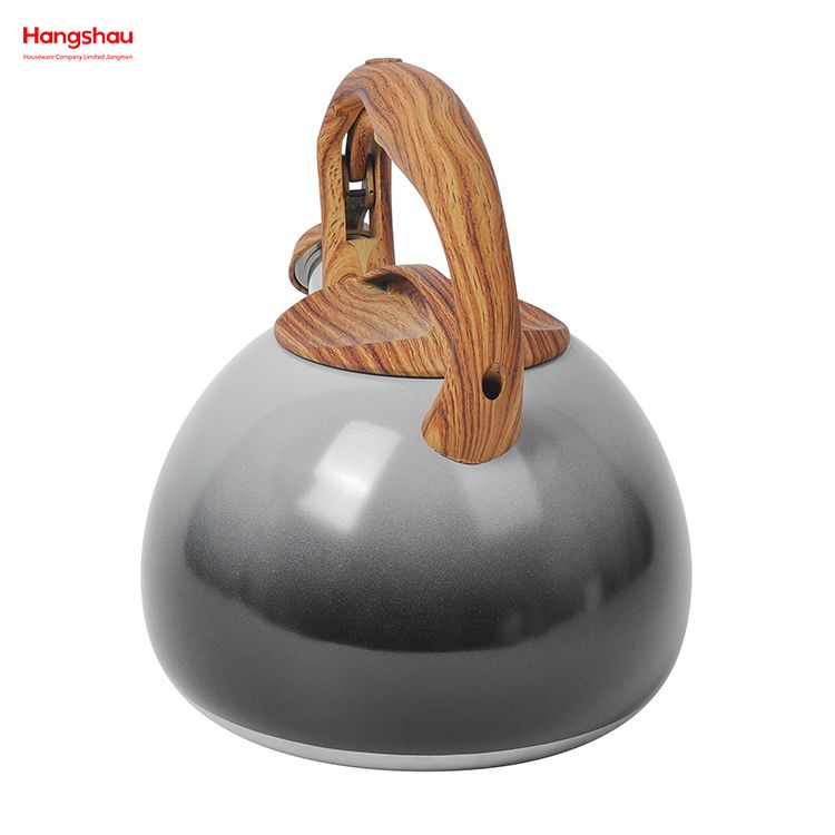 Simulation Wooden Handle Painting Stainless Steel Water Kettle Tea Kettle Whistling Kettle For Home Hot Water Tea Pot 