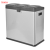 60L Stainless Steel Kitchen Garbage Classification Waste Cafeteria Sorting Garbage Bins Sealing And Odor Prevention Environment protection Classification Recycle Bin